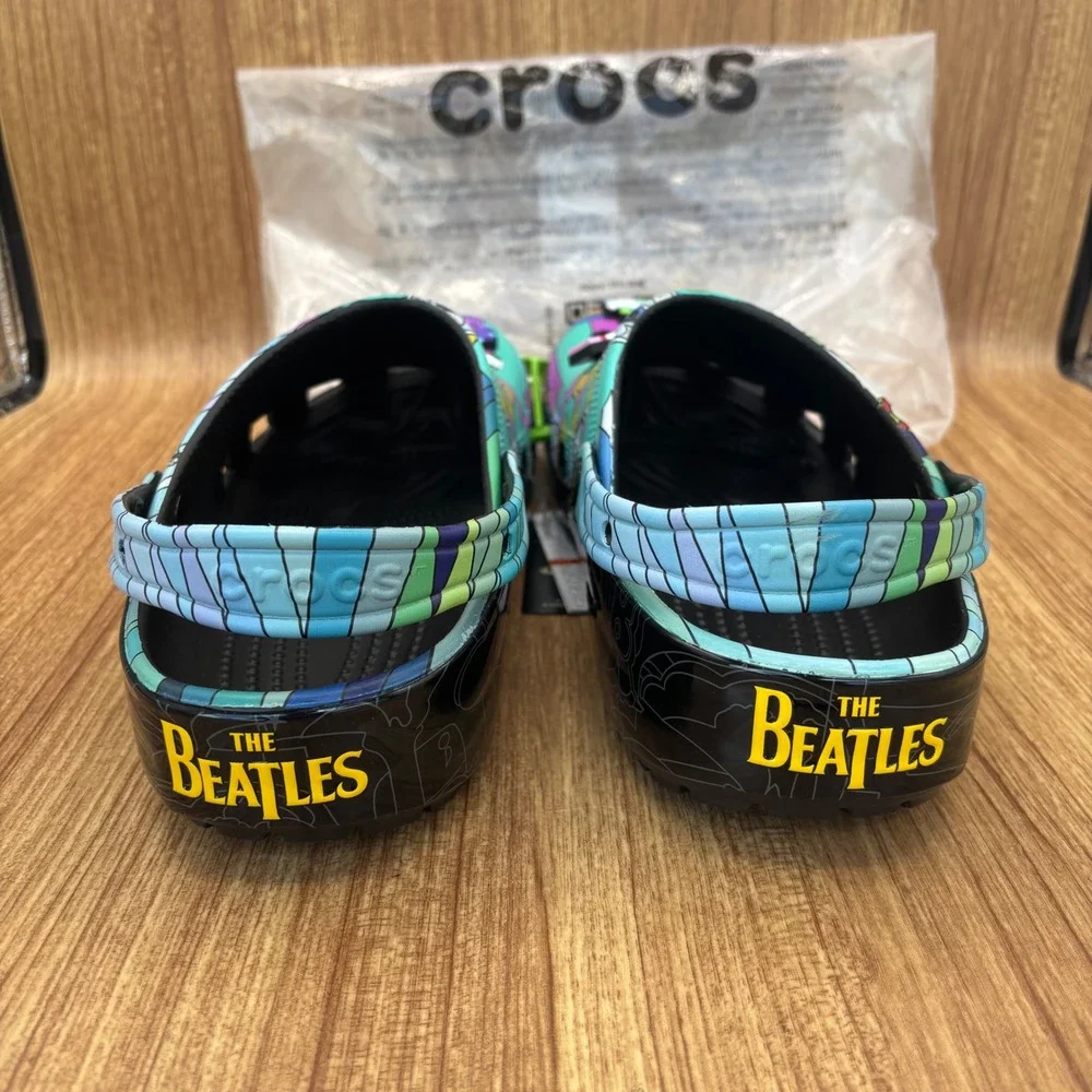 Crocs X The Beatles Love Classic Clog Mens 13 Multi Limited Edition Sandals NEW